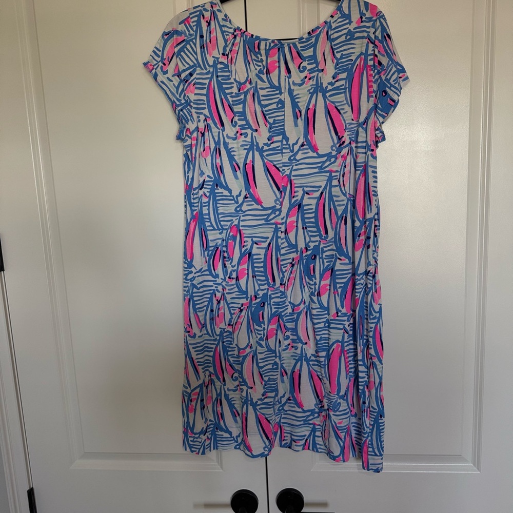 Lilly Pulitzer Pink and Blue Mini Sundress